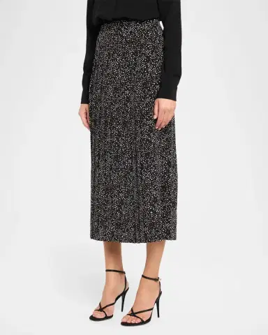 Valentino Garavani Star-Print Silk Midi Skirt | Thumbnail 4