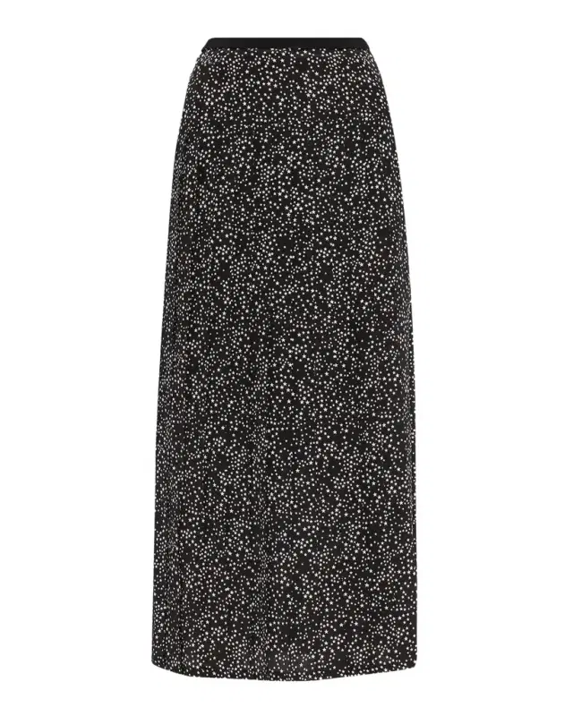 Valentino Garavani Star-Print Silk Midi Skirt