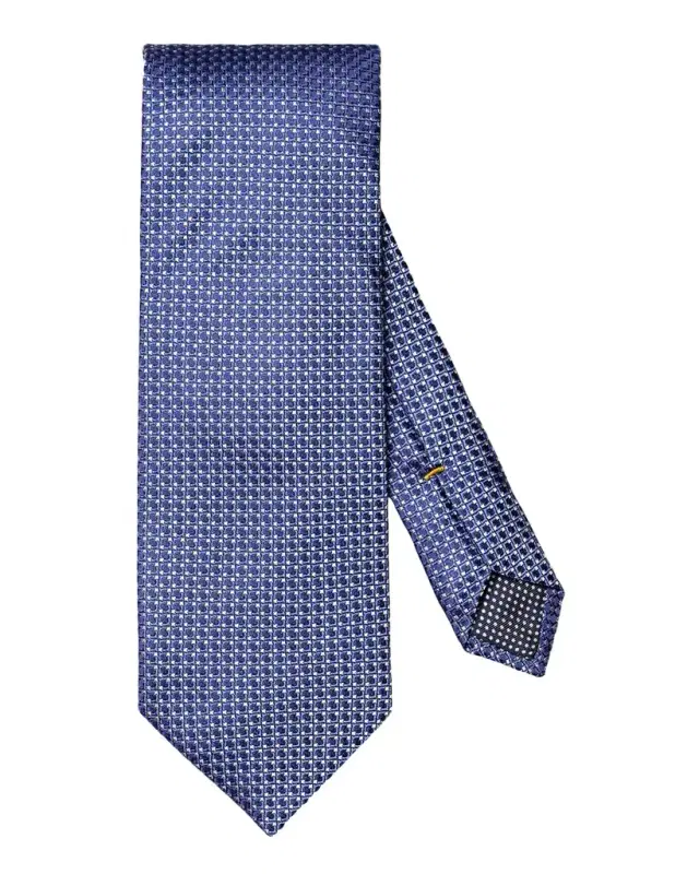 Eton Men's Micro-Geometric Jacquard Silk Tie