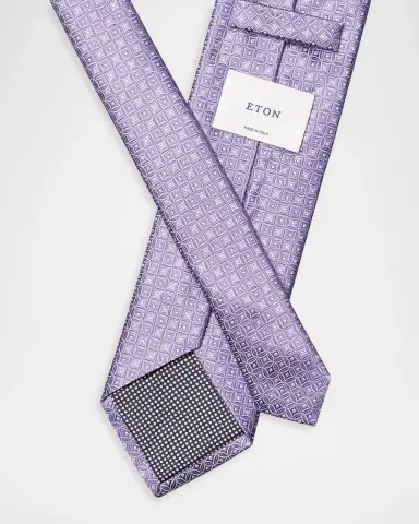 Eton Men's Geometric Medallion Silk Tie | Thumbnail 2