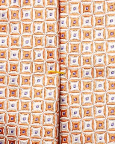 Eton Men's Geometric Medallion Silk Jacquard Tie | Thumbnail 3