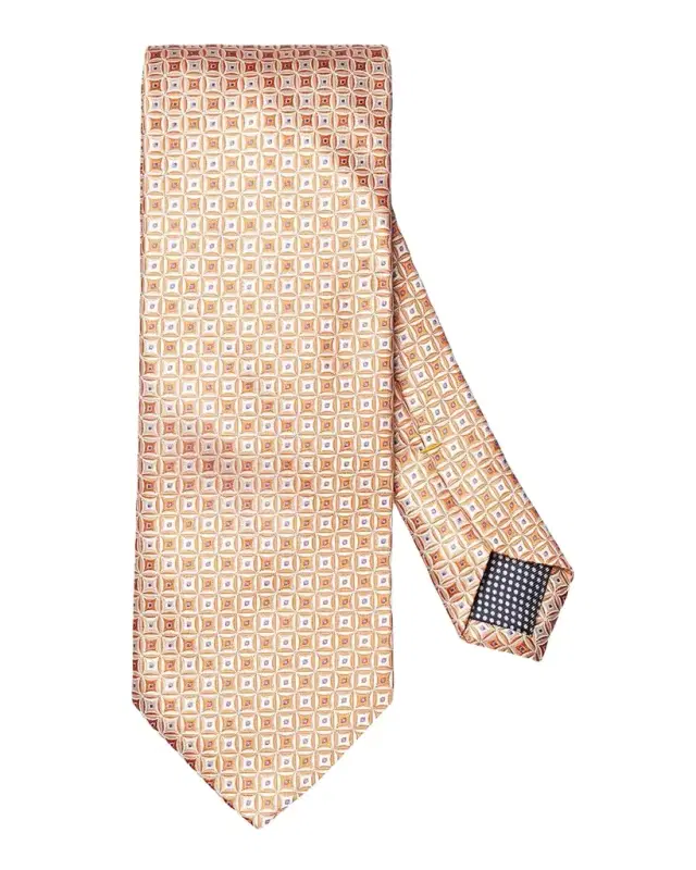 Eton Men's Geometric Medallion Silk Jacquard Tie