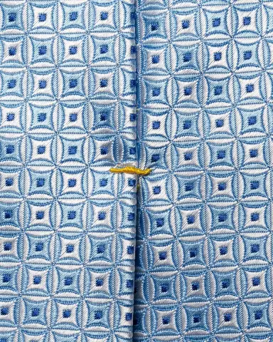 Eton Men's Tonal Geometric Medallion Silk Tie | Thumbnail 3