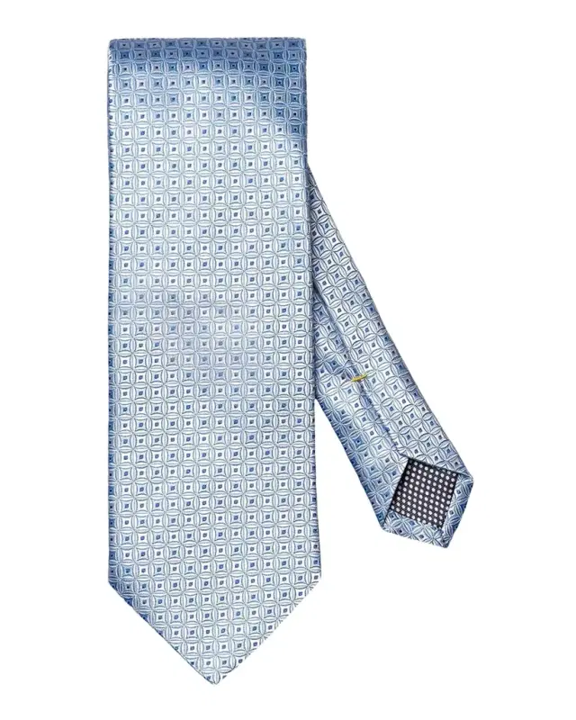 Eton Men's Tonal Geometric Medallion Silk Tie