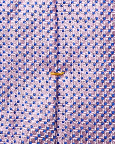 Eton Men's Micro-Geometric Jacquard Silk Tie | Thumbnail 3