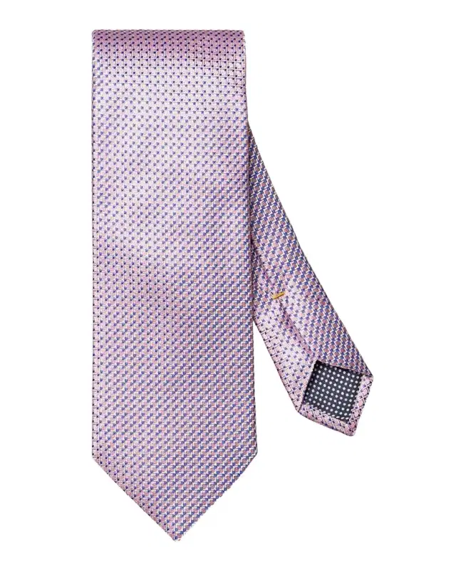 Eton Men's Micro-Geometric Jacquard Silk Tie