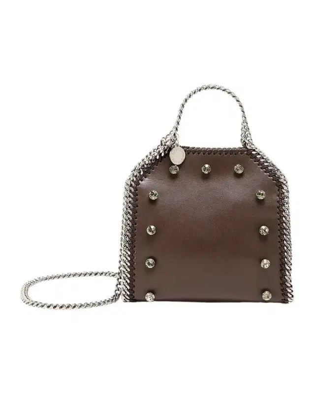 Stella McCartney Falabella Tiny Crystal Studded Shoulder Bag