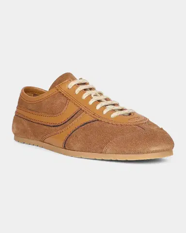 Dries Van Noten Round-Toe Suede Low-Top Sneakers | Thumbnail 5 Dries Van Noten Round-Toe Suede Low-Top Sneakers | Thumbnail 5