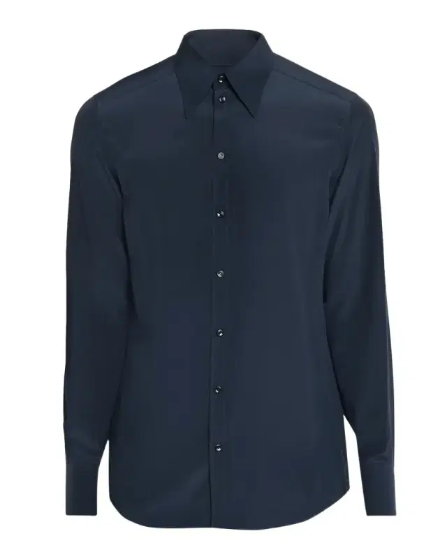 Dolce & Gabbana Point Collar Silk Shirt