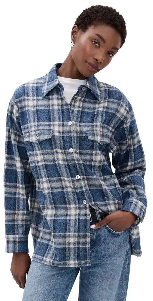 Citizens of Humanity Vintage Button Down Shirt arina Plaid