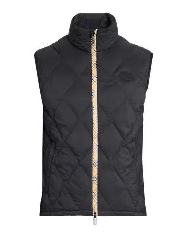 Burberry Men's Acresford Check-Tape Quilted Vest | Thumbnail 1