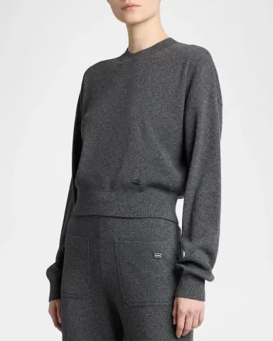 Victoria Beckham Wool-Blend Crewneck Sweater | Thumbnail 4