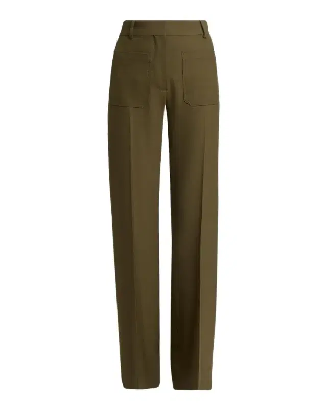 Victoria Beckham Alina Patch Pocket Wide-Leg Trousers