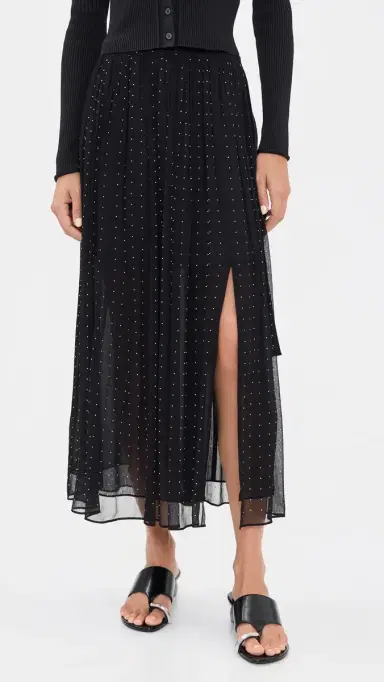 Vince Heat et Dot Gathered Skirt Black | Thumbnail 2 Vince Heat et Dot Gathered Skirt Black | Thumbnail 2