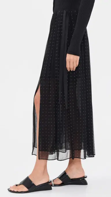 Vince Heat et Dot Gathered Skirt Black | Thumbnail 4 Vince Heat et Dot Gathered Skirt Black | Thumbnail 4