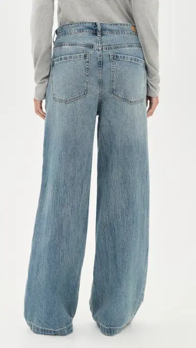 BLANKNYC Lead The Way Low Baggy Jeans Medium Indigo | Thumbnail 3
