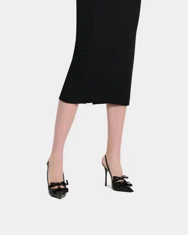 Dolce & Gabbana Patent Leather Bow Slingback Pumps | Thumbnail 2