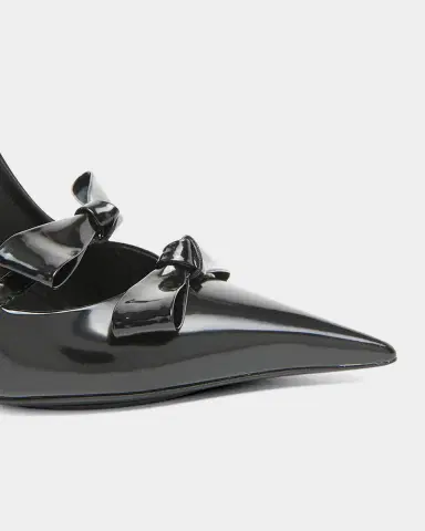 Dolce & Gabbana Patent Leather Bow Slingback Pumps | Thumbnail 4
