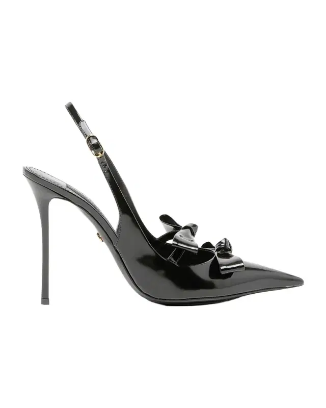 Dolce & Gabbana Patent Leather Bow Slingback Pumps