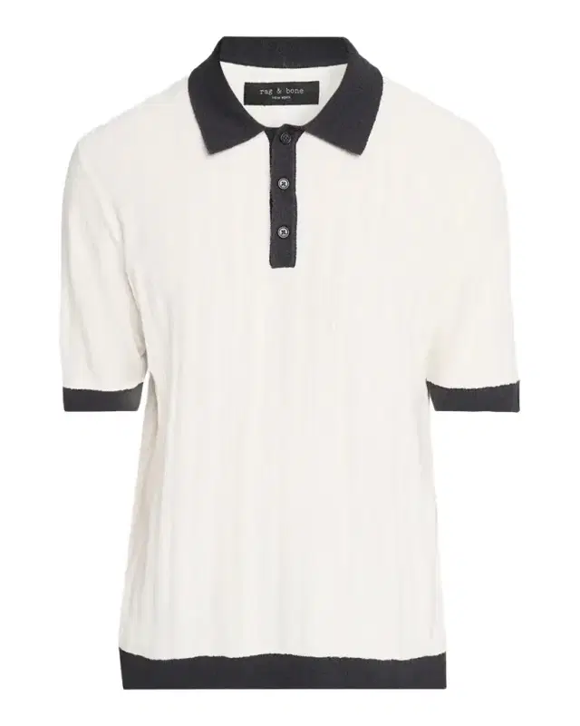 rag & bone Men's Zuma Stripe Contrast-Trim Polo Shirt