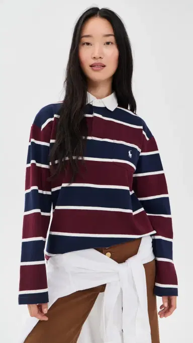 Polo Ralph Lauren Vintage Rugby Polo Tee Harvard Wine ulti | Thumbnail 2 Polo Ralph Lauren Vintage Rugby Polo Tee Harvard Wine ulti | Thumbnail 2