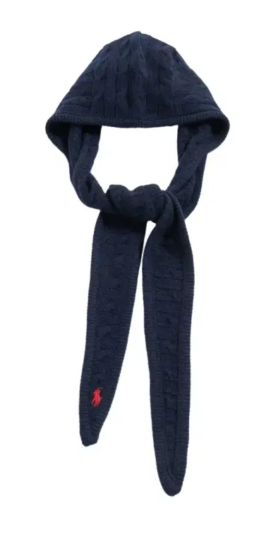 Polo Ralph Lauren Cable Hoodie Wrap Hunter Navy One Size | Thumbnail 1