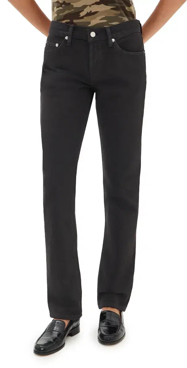 RE/DONE Slim Cigarette Jeans Washed Black 27