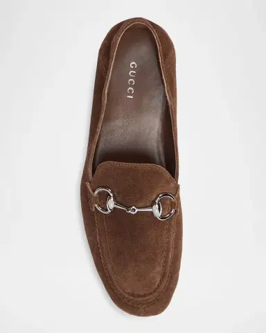 Gucci Jordaan Soft Suede Loafers with Horsebit | Thumbnail 5 Gucci Jordaan Soft Suede Loafers with Horsebit | Thumbnail 5