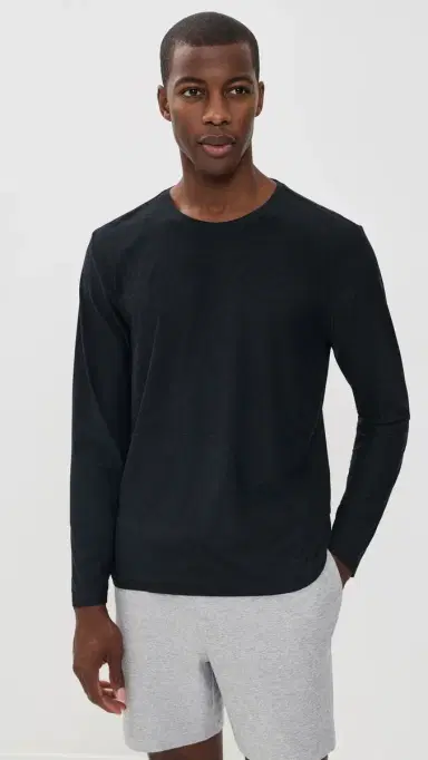 Beyond Yoga Always Beyond Long Sleeve Crew 2.0 Darkest Night | Thumbnail 3