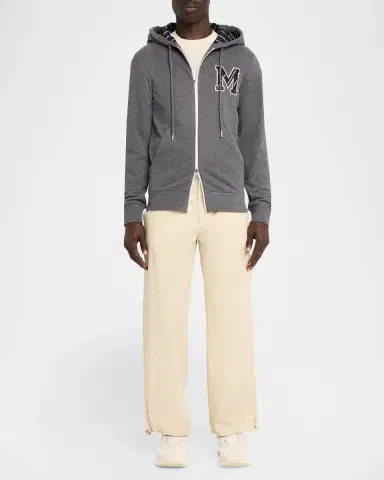 Moncler Men's Full-Zip Monogram Hoodie | Thumbnail 2