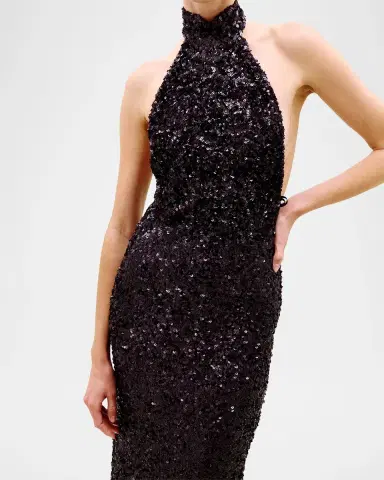 Silvia Tcherassi Dido Sequined Halter Trumpet Gown | Thumbnail 4 Silvia Tcherassi Dido Sequined Halter Trumpet Gown | Thumbnail 4