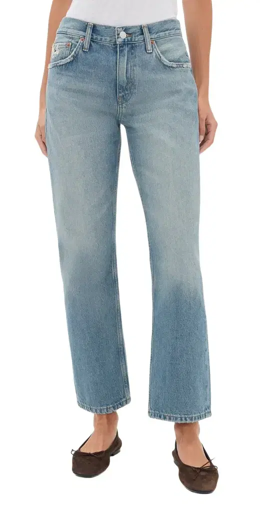 Blondie Straight Jeans Worn Blue