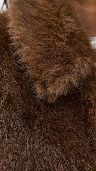 Bardot Sylvie Zip Faux Fur Jacket Chocolate | Thumbnail 6 Bardot Sylvie Zip Faux Fur Jacket Chocolate | Thumbnail 6