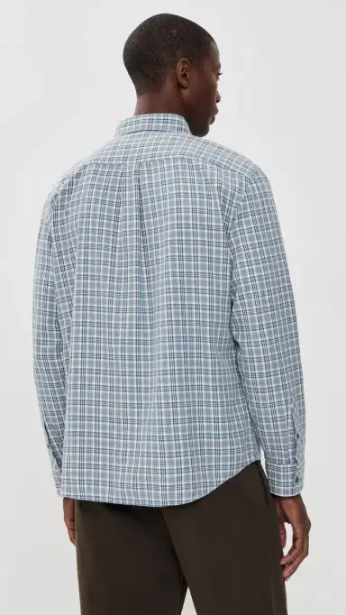 Billy Reid Twill Plaid Hutcheson Sport Shirt | Thumbnail 3 Billy Reid Twill Plaid Hutcheson Sport Shirt | Thumbnail 3