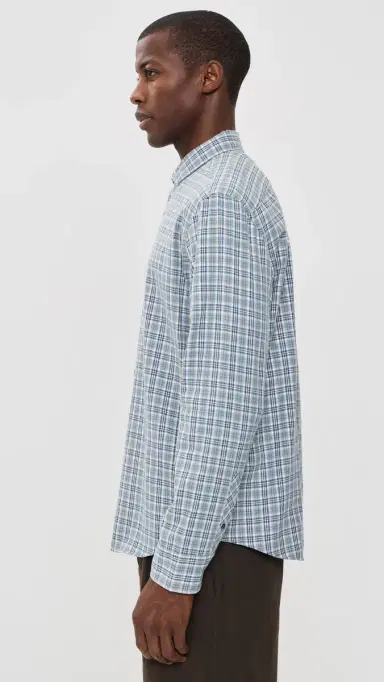Billy Reid Twill Plaid Hutcheson Sport Shirt | Thumbnail 4 Billy Reid Twill Plaid Hutcheson Sport Shirt | Thumbnail 4