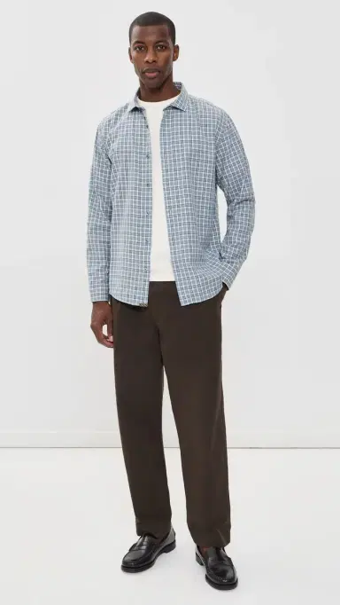 Billy Reid Twill Plaid Hutcheson Sport Shirt | Thumbnail 5 Billy Reid Twill Plaid Hutcheson Sport Shirt | Thumbnail 5