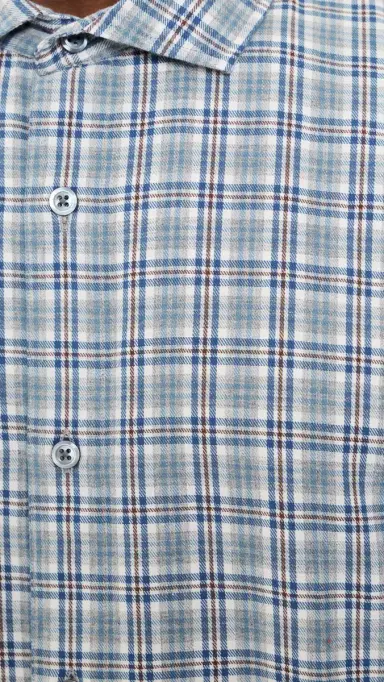 Billy Reid Twill Plaid Hutcheson Sport Shirt | Thumbnail 6 Billy Reid Twill Plaid Hutcheson Sport Shirt | Thumbnail 6