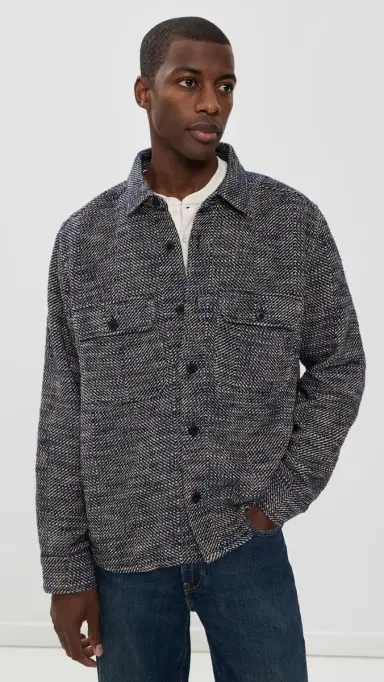 Billy Reid Herringbone CPO Overshirt | Thumbnail 2 Billy Reid Herringbone CPO Overshirt | Thumbnail 2