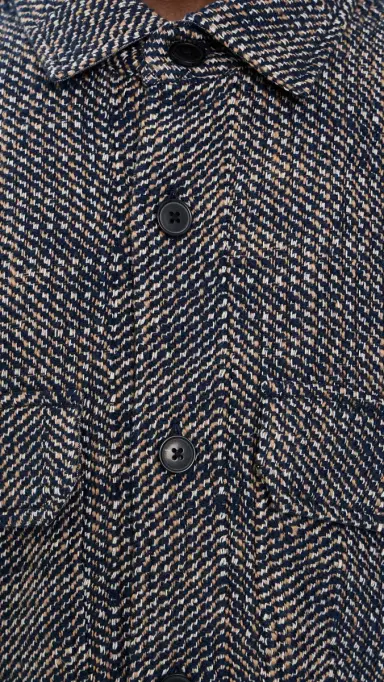 Billy Reid Herringbone CPO Overshirt | Thumbnail 6 Billy Reid Herringbone CPO Overshirt | Thumbnail 6