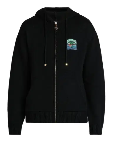 Casablanca Men's Cotton Tuck-Stitch Full-Zip Hoodie | Thumbnail 1