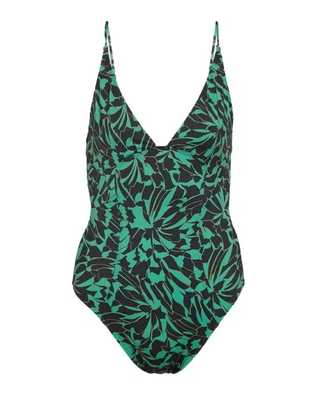 Ulla Johnson Alba Deep V One-Piece Swimsuit