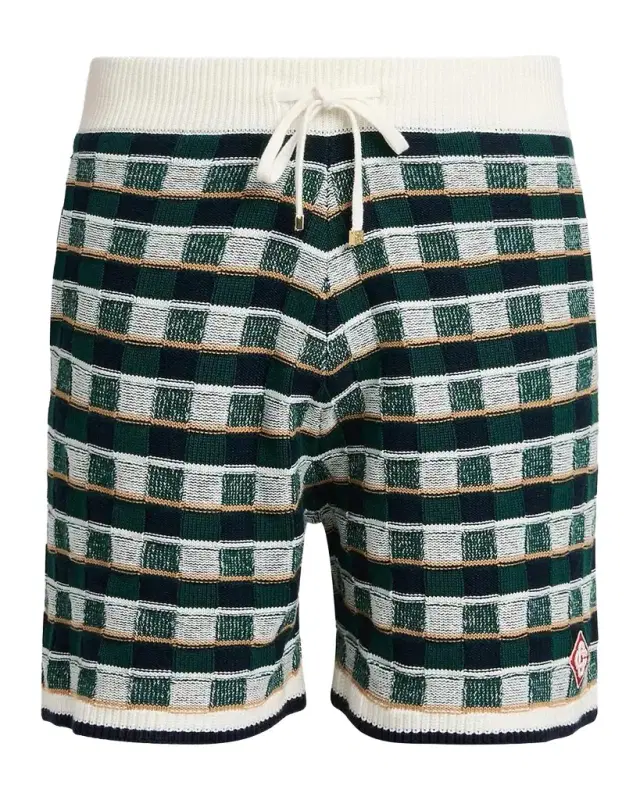 Casablanca Mosaic Cotton Knit Shorts