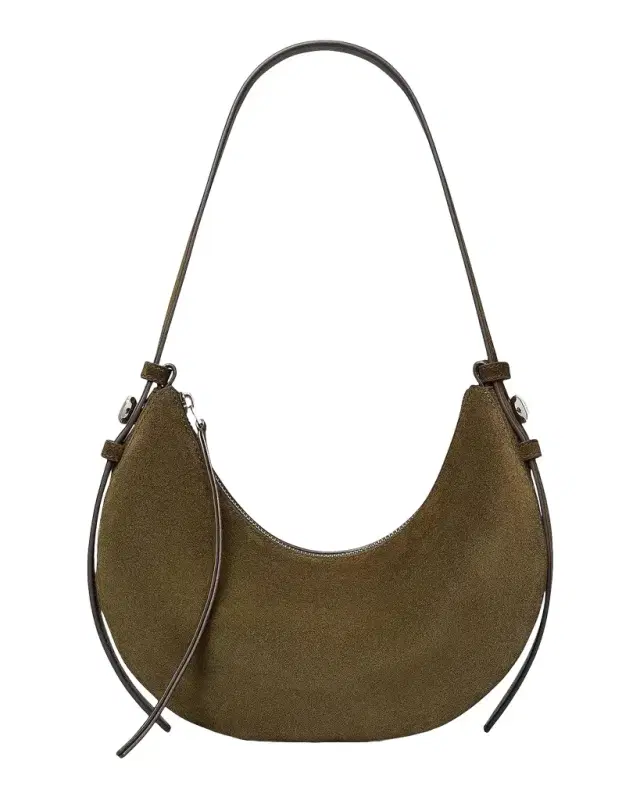 Tory Burch Romy Suede Half Moon Bag