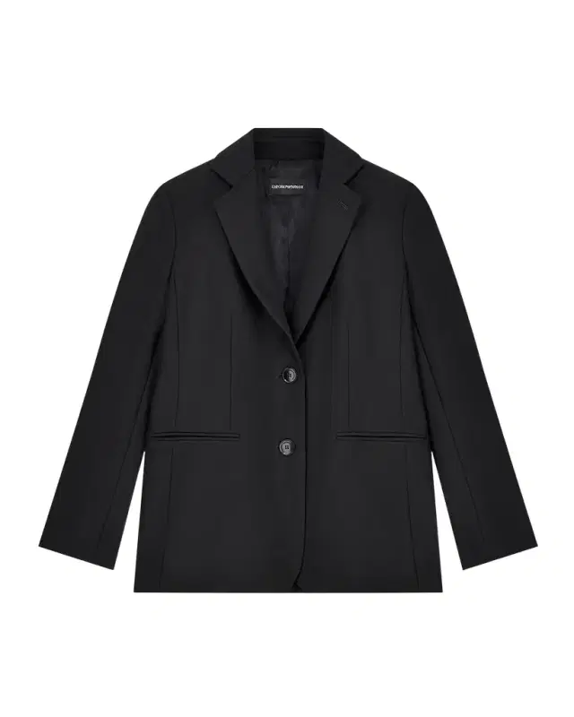 Emporio Armani Single-Breasted Stretch Cady Jacket