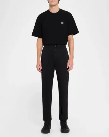 Stone Island Men's Cotton-Stretch Flat-Front Pants | Thumbnail 2