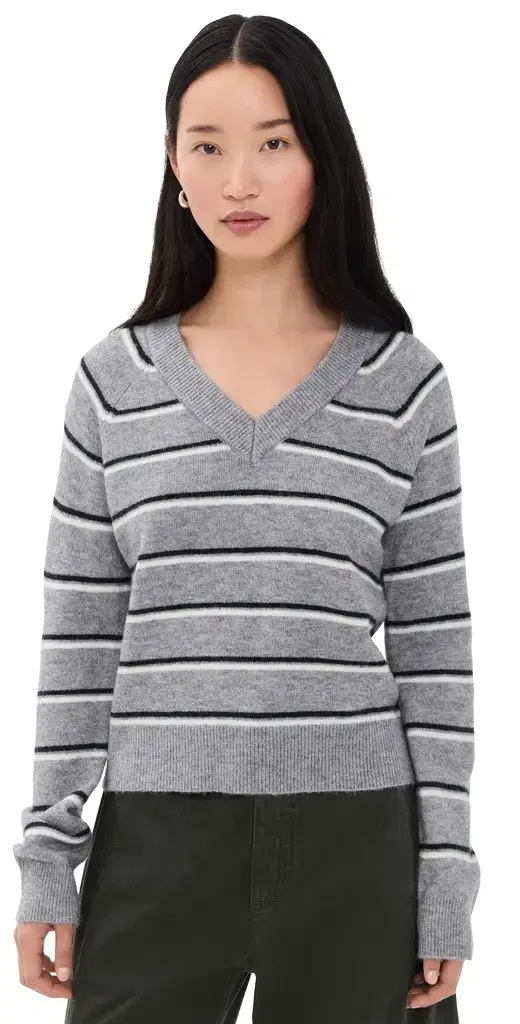 Wayf Quincy Sweater Gry/Ivo