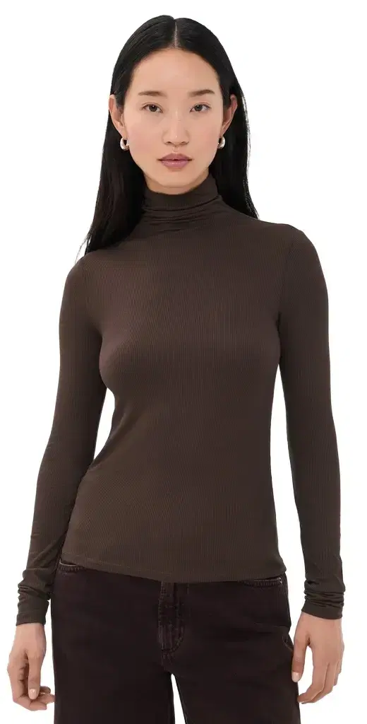 Joe's Jeans The Tony Long Sleeve Top Dark Chocolate