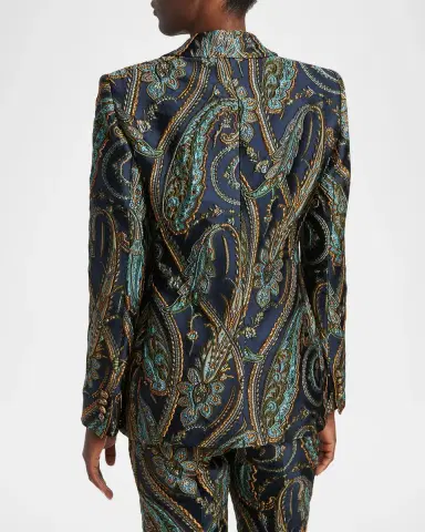 Etro Paisley Jacquard Single-Breasted Fitted Jacket | Thumbnail 3 Etro Paisley Jacquard Single-Breasted Fitted Jacket | Thumbnail 3