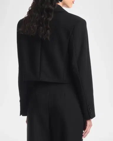 Emporio Armani Cropped Single-Button Boxy Jacket | Thumbnail 2