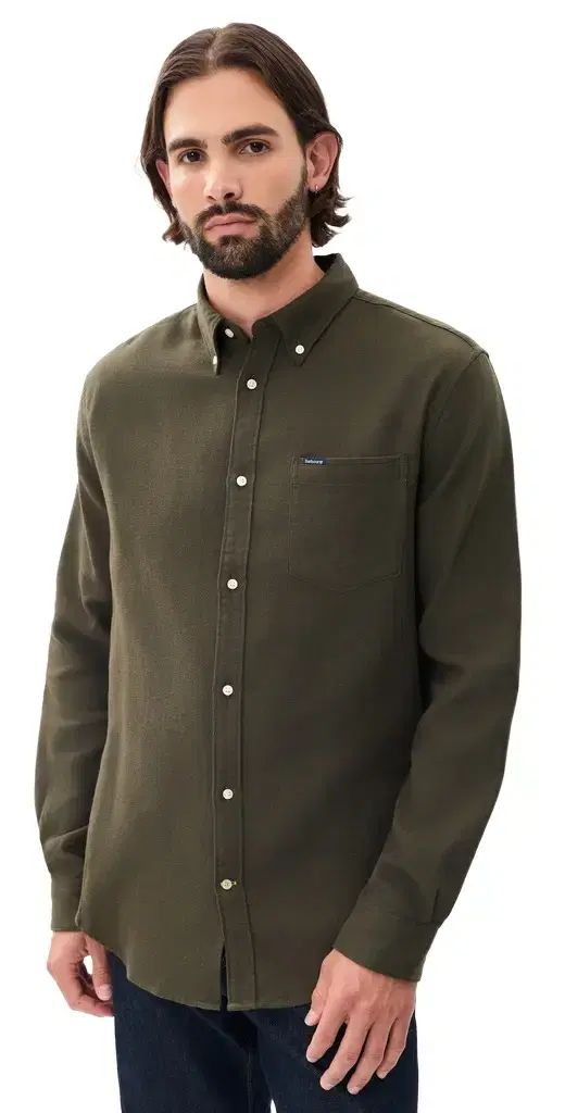 Barbour Buckley Herringbone Button Down Shirt age